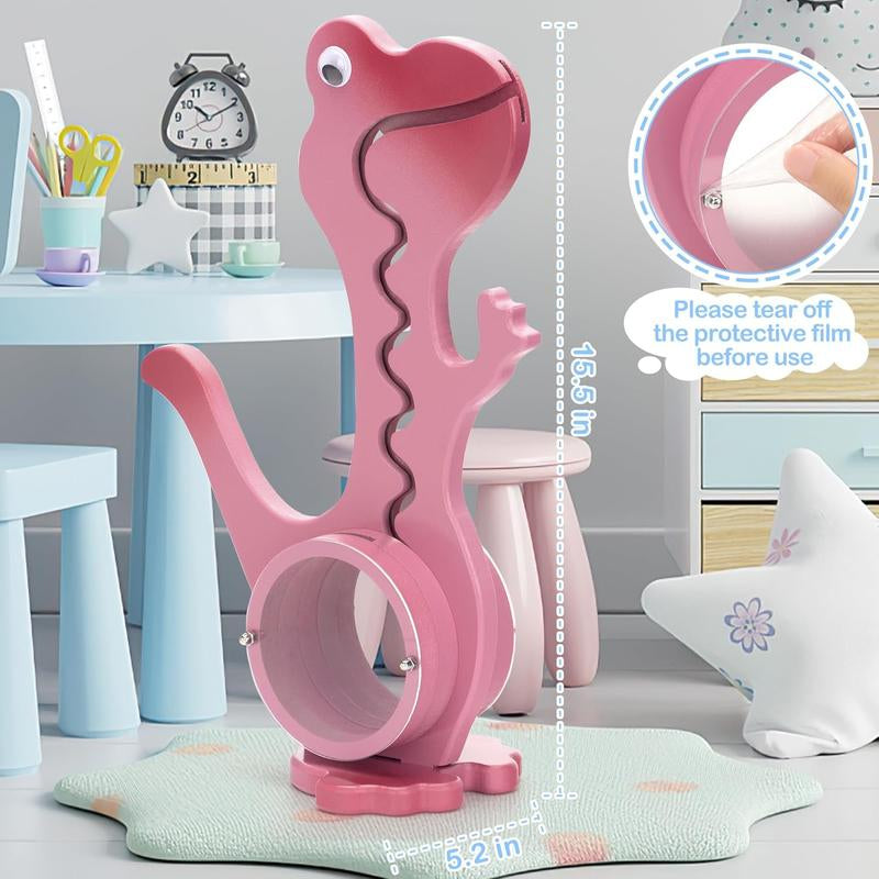 Wooden Dinosaur Piggy Bank Boalord for Boys Girls Clear Big Belly Coin Bank for Real Money Toydino-Green